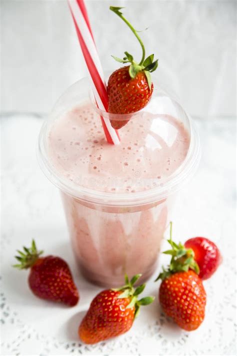 Healthy Summer Smoothies To Go in a Plastic Cup Stock Photo - Image of ...