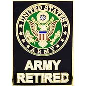Army Retired Military Lapel Pin