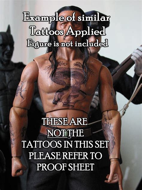 1/6 Scale Deacon St John Tattoos - Waterslide Decals for Action figure Days Gone | eBay