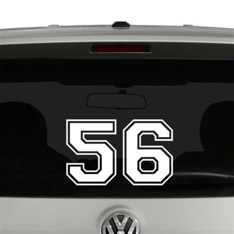 Numbers Sports Varsity Style Jersey 2 Digit Vinyl Decal Sticker