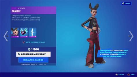 Nueva skin llamada Camille Tienda de Fortnite 17/11/2022 - YouTube