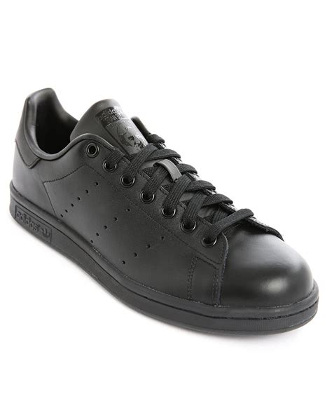 Adidas originals Stan Smith Full Black in Black for Men | Lyst