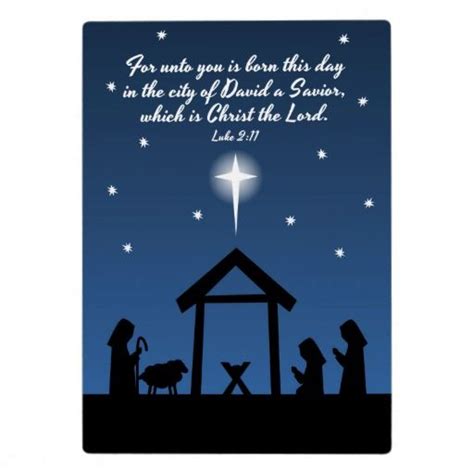 Christian Christmas Nativity Scene Design / Verse Plaque | Zazzle | Christian christmas ...