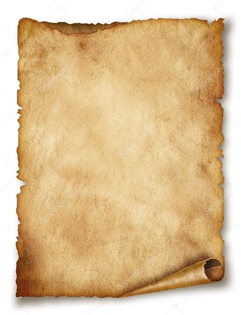 Old paper scroll isolated on white Stock Photo by ©cranach2 20086229