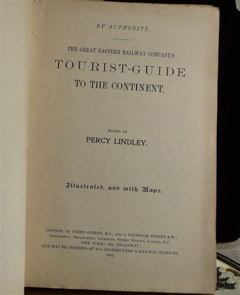 Antique Great Eastern Railway Map Guide to Continent 1902 Tour Map ...