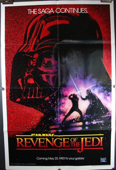 REVENGE OF THE JEDI, Original advance authenticated Movie Poster For Sale - Original Vintage ...