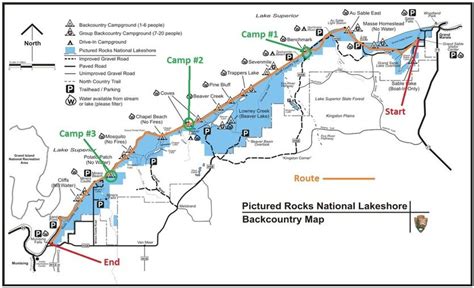 Pictured rocks kayak map | Pictured rocks national lakeshore, Picture ...