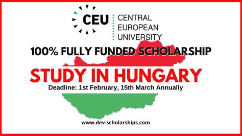 Free Central European University Scholarships in Hungary 2024 (Fully ...