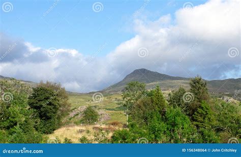 Snowdonia, Mountains, Hillsides and Trees. Stock Photo - Image of brooding, hills: 156348064