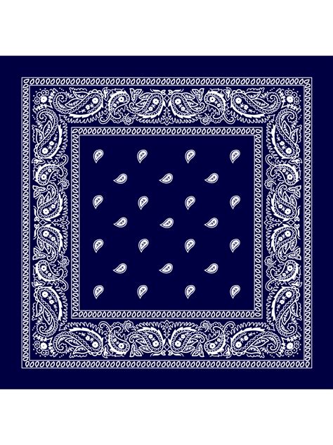 BANDANA - Navy Blue Paisley Bandana - Single Piece 22x22 - Walmart.com - Walmart.com