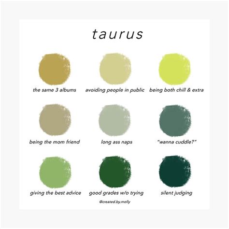 Taurus Zodiac Procreate Palette, 30 HEX Color Codes, Instant Digital ...