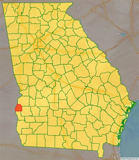 Map of Quitman County, Georgia - Địa Ốc Thông Thái