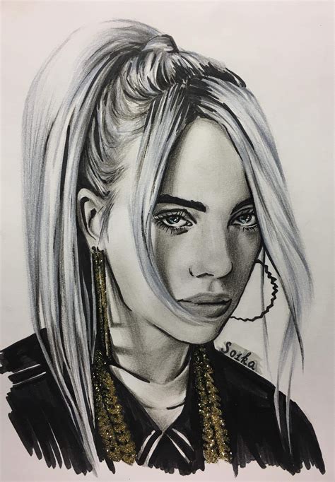 Billie Eilish | @so1ka | Portrait, Billie, Celebrity drawings