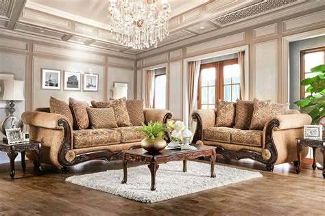 Traditional Sofa With Wood Trim | Baci Living Room