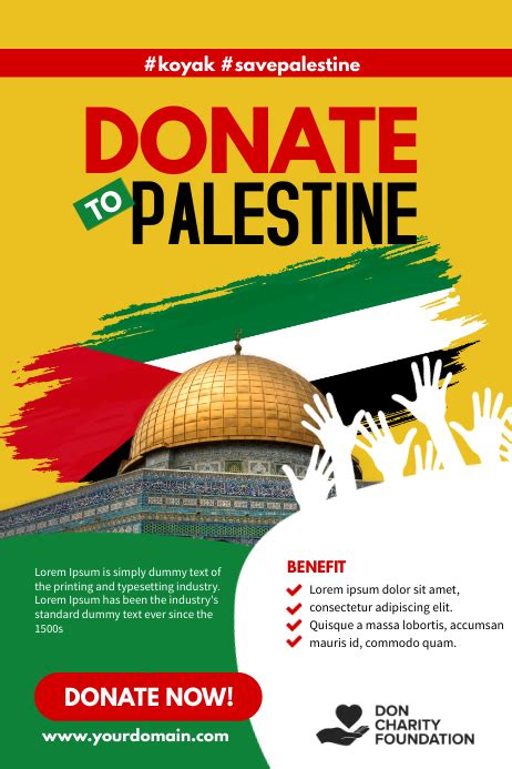 donate to palestine poster Template | PosterMyWall