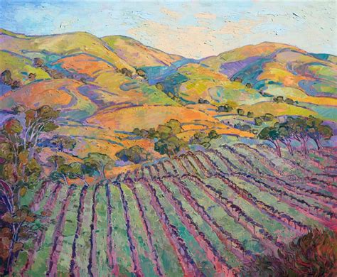 Winter Vineyards - Contemporary Impressionism Paintings by Erin Hanson