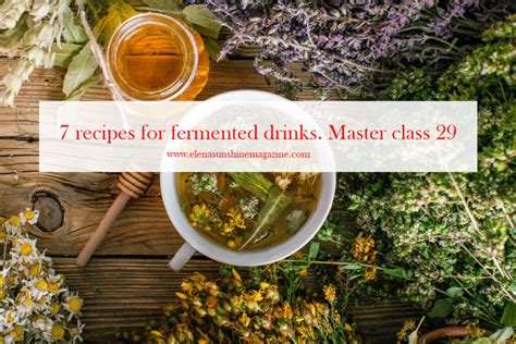 7 recipes for fermented drinks. Master class 29 - Elena Sunshine Magazine®