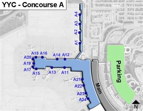 Calgary Airport YYC Concourse A Map