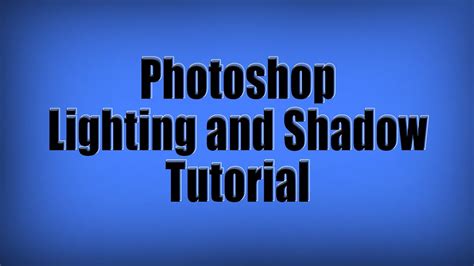 Photoshop Shading and Lighting Tutorial | Tips and Tricks | Graphics for Beginners - YouTube