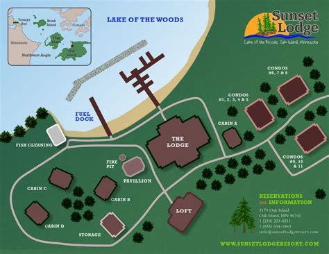 PROPERTY MAP - Lake of the Woods Resort on Oak Island - Sunset Lodge