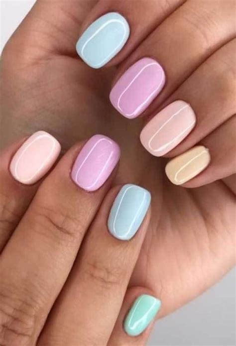 Pastel Color Acrylic Nails Super Trendy Right Now in 2020 | Pastel nails, Oval acrylic nails ...