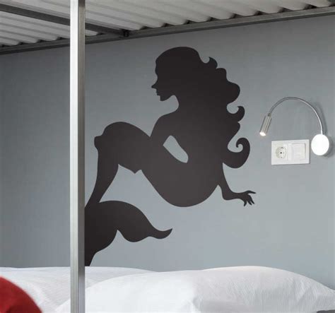 Mermaid Silhouette Wall Decal - TenStickers