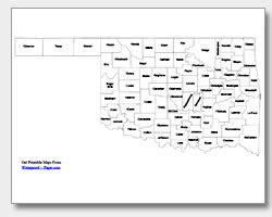 Printable Oklahoma Maps | State Outline, County, Cities