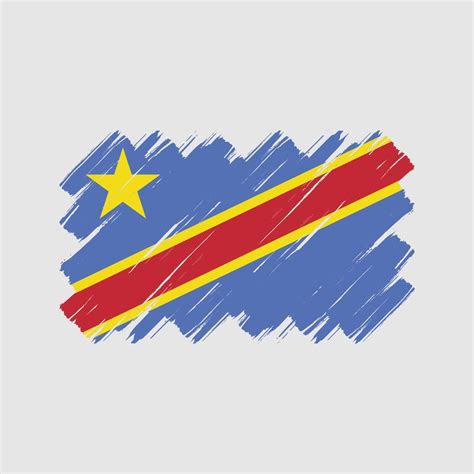 Congo Flag Brush Strokes. National Flag 10961251 Vector Art at Vecteezy