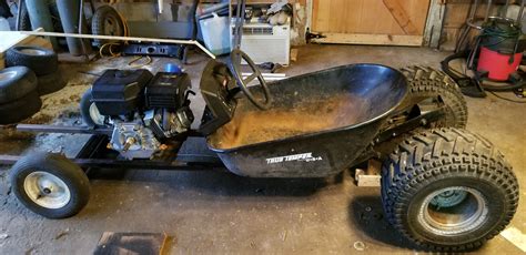 wheelbarrow rat rod | Go kart, Diy go kart, Wheelbarrow