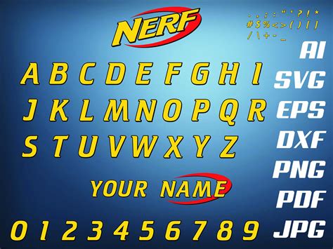 2 Nerf Font Svg Ttf Alphabet Bundle Instant Download - Etsy India