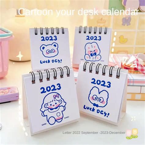 Desk Calendar Practical Cute Multi-style Desk Mini Calendar 2023 Cute Desk Calendar Calendar ...