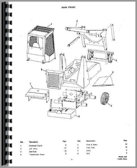 Bobcat 825 Skid Steer Loader Parts Manual