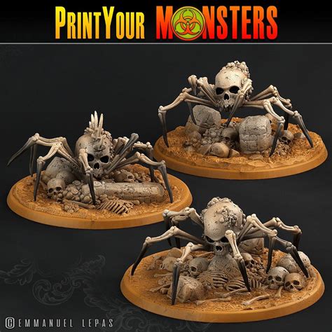 Bone Spider Miniatures Print Your Monsters Tabletop Gaming Dnd Miniature Dungeons and Dragons ...