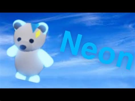 Making neon polar bear in adopt me - YouTube