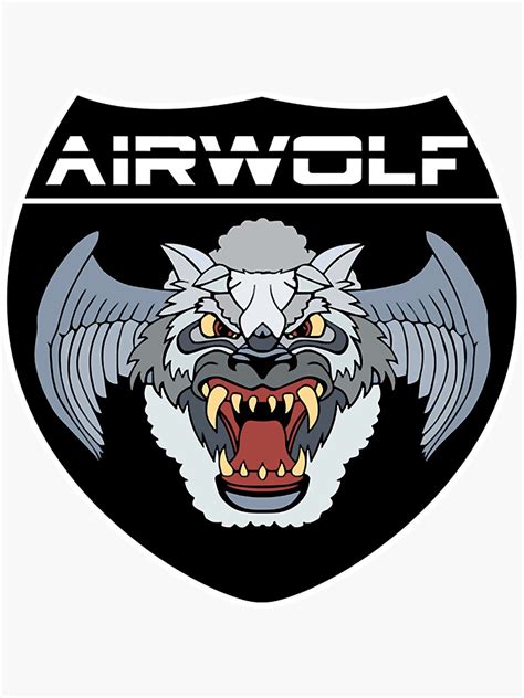 "Airwolf - Inspired by Airwolf" Sticker for Sale by kerlinelenord | Redbubble