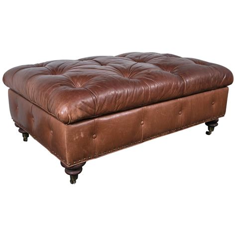 Ralph Lauren Leather Storage Ottoman / Bench at 1stDibs | lauren storage ottoman, leather ...