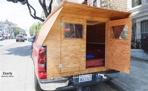 A Handyman Made His Own Custom Wooden Truck Camper. | Homemade camper ...