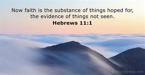 Hebrews 11:1 - Bible verse (KJV) - DailyVerses.net