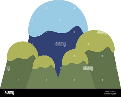 outdoor nature mountains green background vector illustration Stock ...