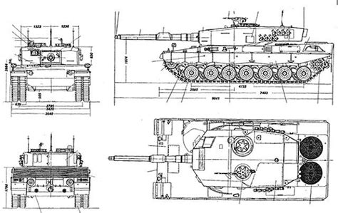 Carro principal de combate alemán Leopard 2A4 Army Vehicles, Armored Vehicles, Tank Drawing ...