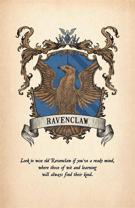 Ravenclaw House Crest Print | Harry potter poster, Harry potter art ...