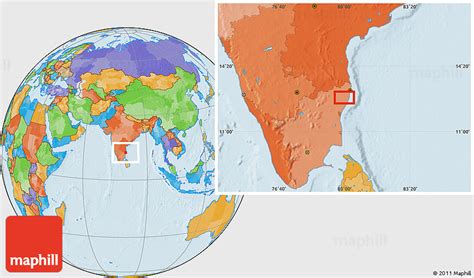 Political Location Map of Perungudi