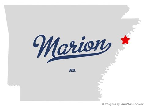 Map of Marion, Crittenden County, AR, Arkansas