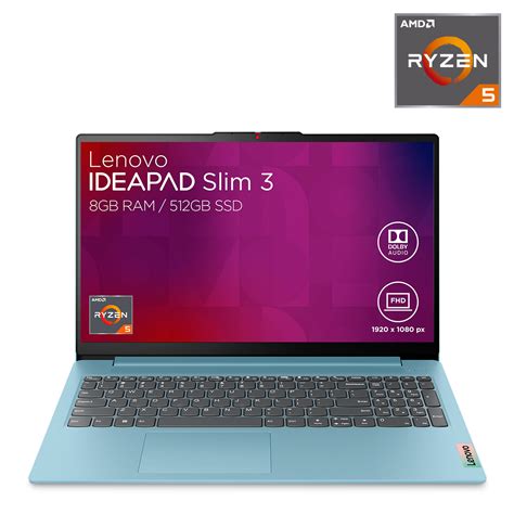 Laptop Lenovo IdeaPad Slim 3 AMD Ryzen 5 15.6 pulg. 512gb SSD 8gb RAM | Office Depot Mexico