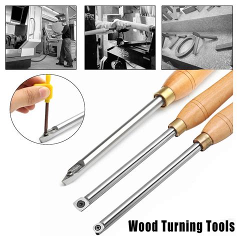 Diamond Round Or Square Carbide Tipped Wood Turning Tools With Insert Straight Set Woodworking ...
