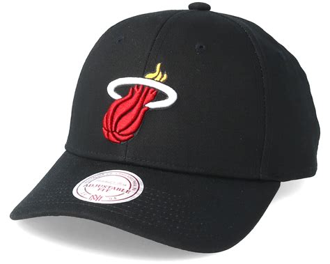 Miami Heat Team Logo Low Profile Black Adjustable - Mitchell & Ness cap | Hatstoreworld.com