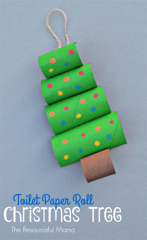 Toilet Paper Roll Christmas Tree Craft - The Resourceful Mama