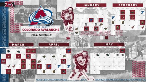 Printable Colorado Avalanche Schedule - Free Printable Templates