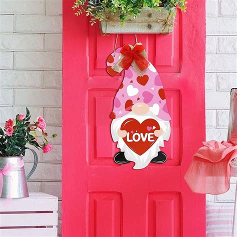 Valentine's Day Gnome Decor For Front Door | Valentine's Day Door ...