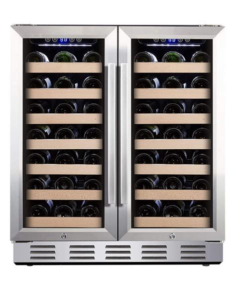 Kalamera 30'' Wine Cooler 66 Bottle Dual Zone Built-in and Freestanding ...